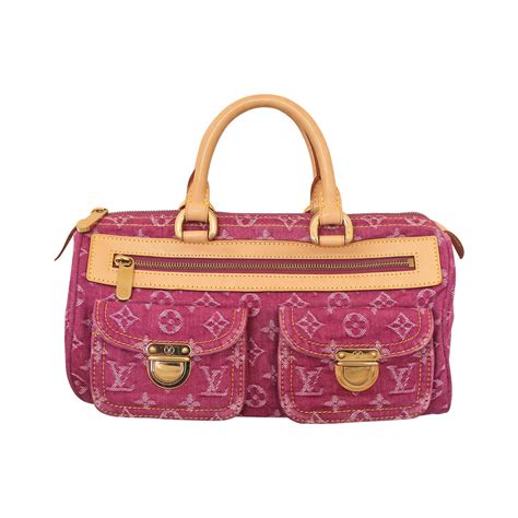 louis vuitton pink denim speedy